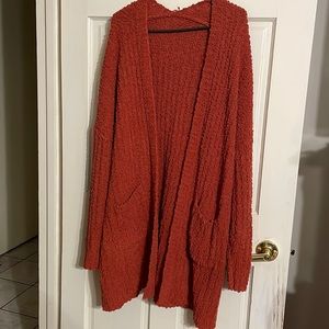Cozy burnt orange cardigan